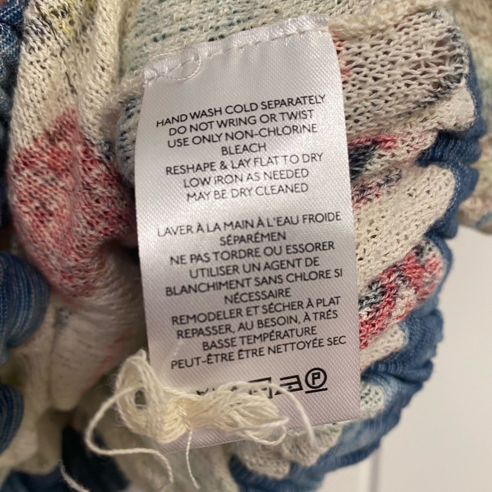 NWOT Anthropologie Boho Patchwork Knit Top - Picture 8 of 9